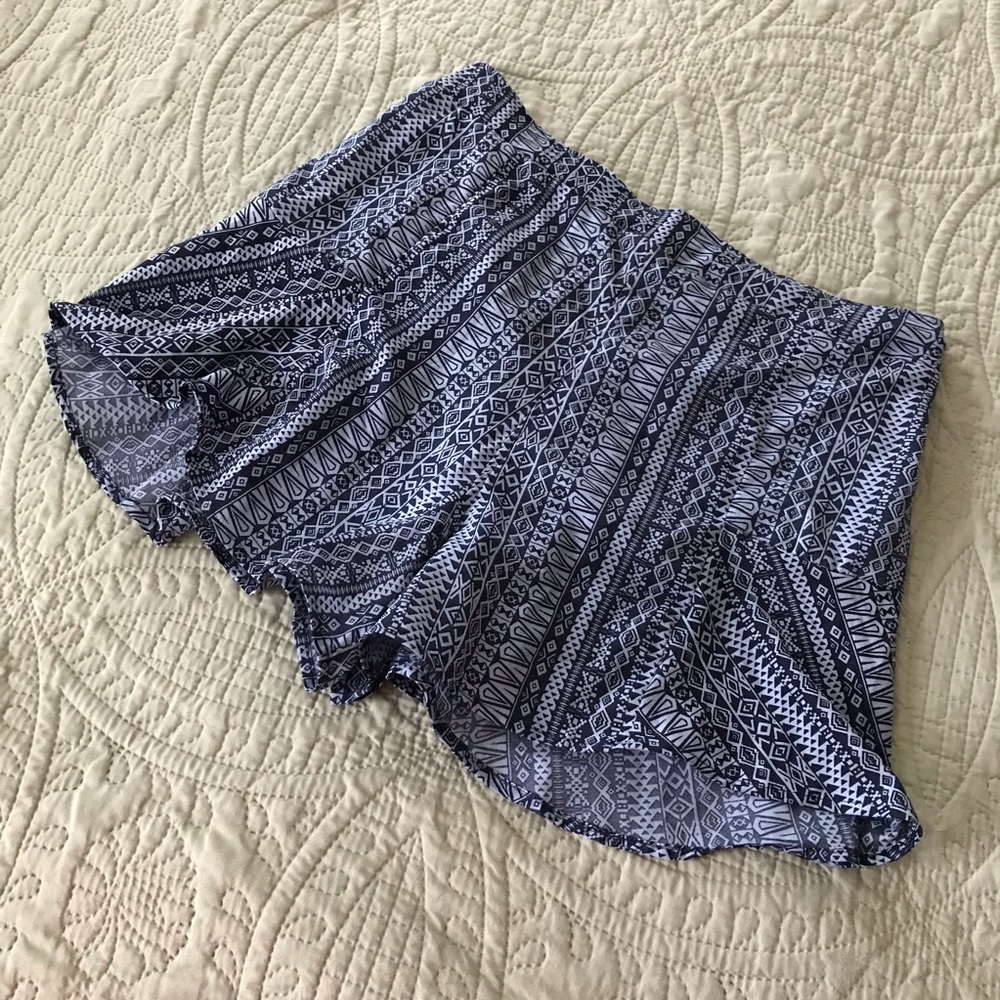 Blue Aztec Shorts